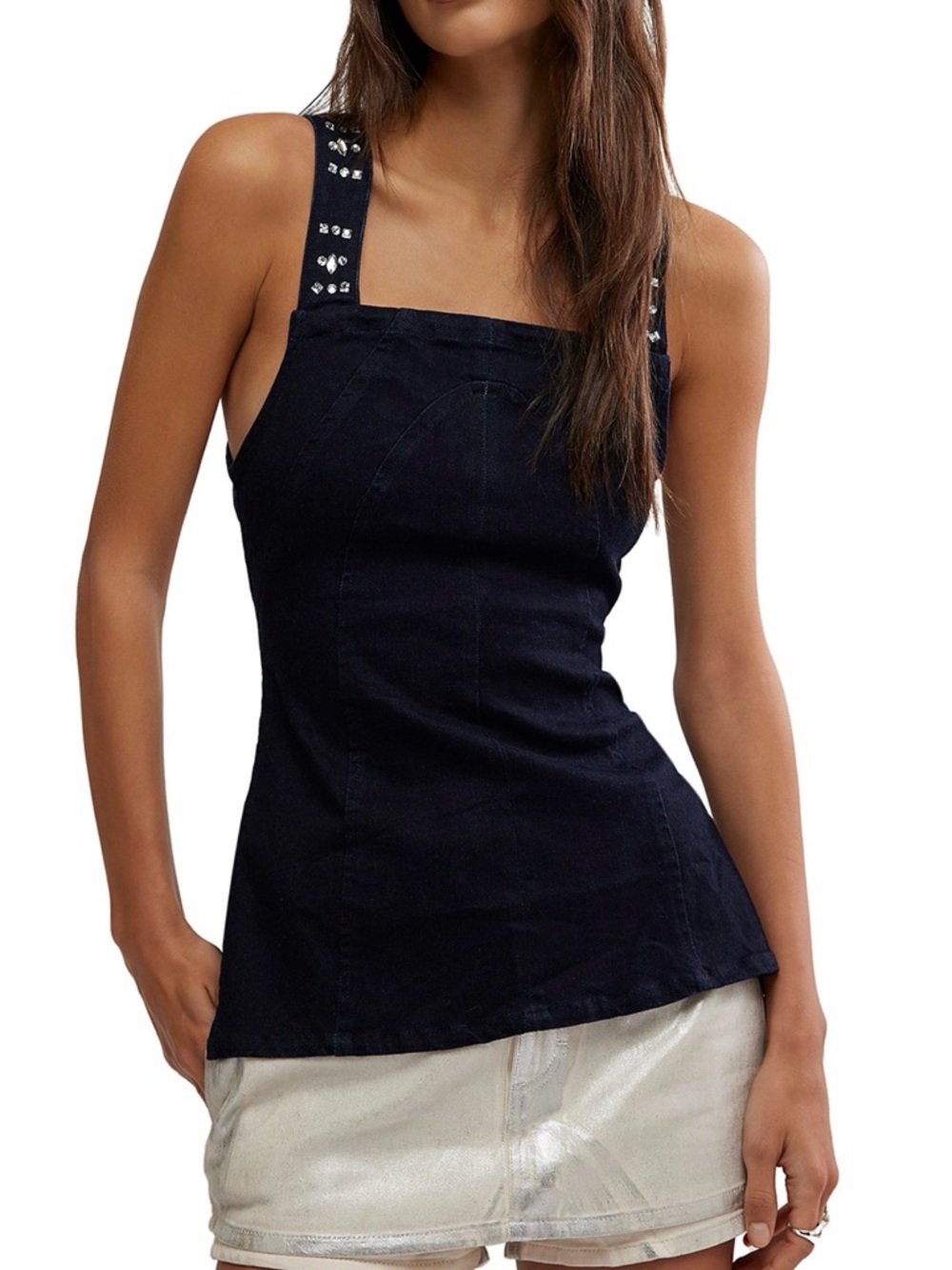 Free People “Decked In Shine” Top - NWOT